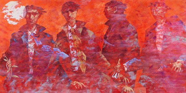 Giampaolo Talani : Quattro ombre rosse  - Asta Arte Moderna e Contemporanea - Associazione Nazionale - Case d'Asta italiane