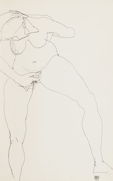 Egon Schiele : Stehnde Frau Masturbierend  - Asta Arte Moderna e Contemporanea - Associazione Nazionale - Case d'Asta italiane