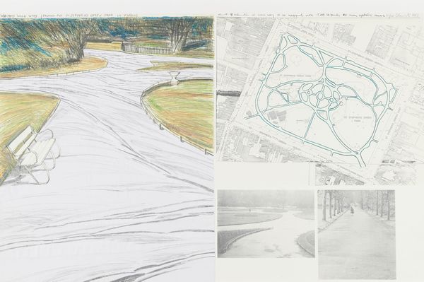 Christo and Jeanne- Claude : Wrapped Walk Ways, Project for St. Stephen's Green Park, Dublin  - Asta Arte Moderna e Contemporanea - Associazione Nazionale - Case d'Asta italiane