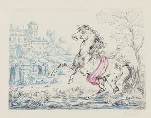 Giorgio de Chirico - Cavallo e castello