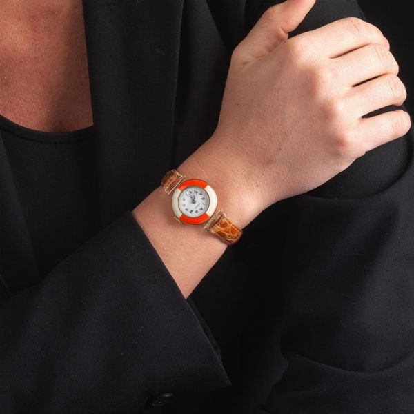 ROLEX : OROLOGIO DA DONNA CON SMALTI  - Asta Orologi e penne - Associazione Nazionale - Case d'Asta italiane