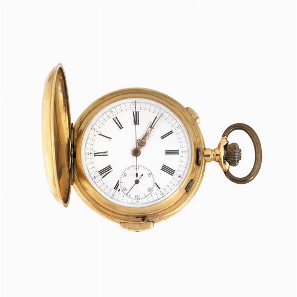 RECORD WATCH & CO. OROLOGIO DA TASCA CRONOGRAFO MONOPULSANTE RIPETIZIONE MINUTI  - Asta Orologi e penne - Associazione Nazionale - Case d'Asta italiane