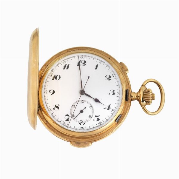 OROLOGIO DA TASCA CRONOGRAFO MONOPULSANTE RIPETIZIONE QUARTI  - Asta Orologi e penne - Associazione Nazionale - Case d'Asta italiane