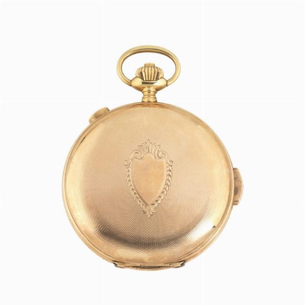 OROLOGIO DA TASCA CRONOGRAFO MONOPULSANTE RIPETIZIONE QUARTI  - Asta Orologi e penne - Associazione Nazionale - Case d'Asta italiane