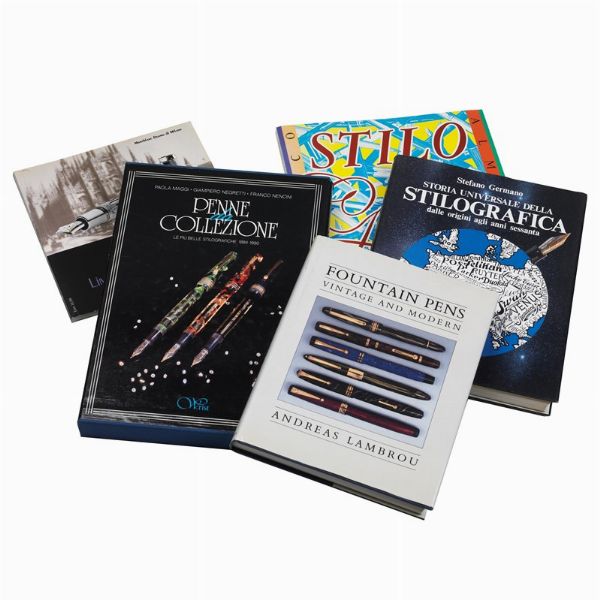 LOTTO DI 5 VOLUMI SULLA STORIA DELLA PENNA  - Asta Orologi e penne - Associazione Nazionale - Case d'Asta italiane