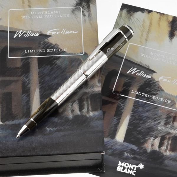 MONTBLANC : MONTBLANC WILLIAM FAULKNER PENNA A SFERA SERIE SCRITTORI EDIZIONE LIMITATA N. 15755/18000  - Asta Orologi e penne - Associazione Nazionale - Case d'Asta italiane