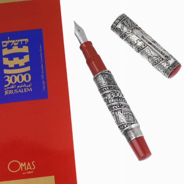 OMAS JERUSALEM 3000 EDIZIONE LIMITATA PENNA STILOGRAFICA N. 1058/3000 ANNO 1996  - Asta Orologi e penne - Associazione Nazionale - Case d'Asta italiane