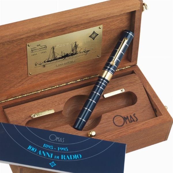 OMAS GUGLIELMO MARCONI 100 ANNI DI RADIO (1895 - 1995) PENNA STILOGRAFICA EDIZIONE LIMITATA N. 0914/4000  - Asta Orologi e penne - Associazione Nazionale - Case d'Asta italiane