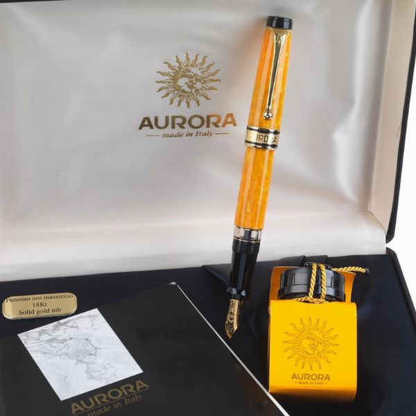 AURORA OPTIMA "O SOLE MIO" PENNA STILOGRAFICA EDIZIONE LIMITATA N. 0648  - Asta Orologi e penne - Associazione Nazionale - Case d'Asta italiane