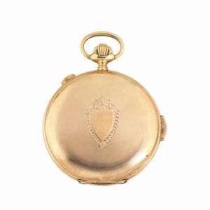OROLOGIO DA TASCA CRONOGRAFO MONOPULSANTE RIPETIZIONE QUARTI  - Asta Orologi e penne - Associazione Nazionale - Case d'Asta italiane