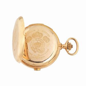 CORONA OROLOGIO DA TASCA CRONOGRAFO MONOPULSANTE RIPETIZIONE MINUTI  - Asta Orologi e penne - Associazione Nazionale - Case d'Asta italiane