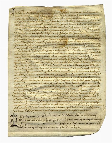 Raccolta di 9 atti notarili in pergamena. Ambito trentino, veneto, lombardo, emiliano, marchigiano.  - Asta Libri, autografi e manoscritti - Associazione Nazionale - Case d'Asta italiane