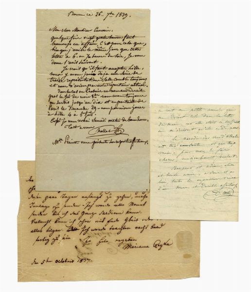 Raccolta di 151 tra lettere, cartoline e biglietti di compositori e cantanti.  - Asta Libri, autografi e manoscritti - Associazione Nazionale - Case d'Asta italiane