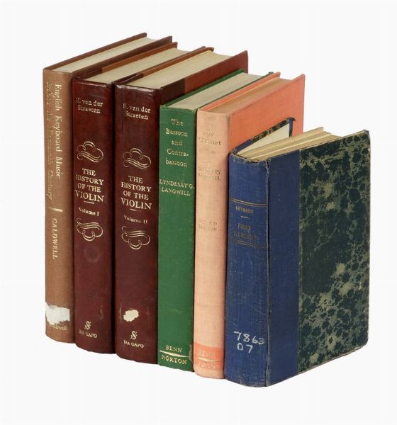 Raccolta di 15 opere relative a strumenti musicali.  - Asta Libri, autografi e manoscritti - Associazione Nazionale - Case d'Asta italiane
