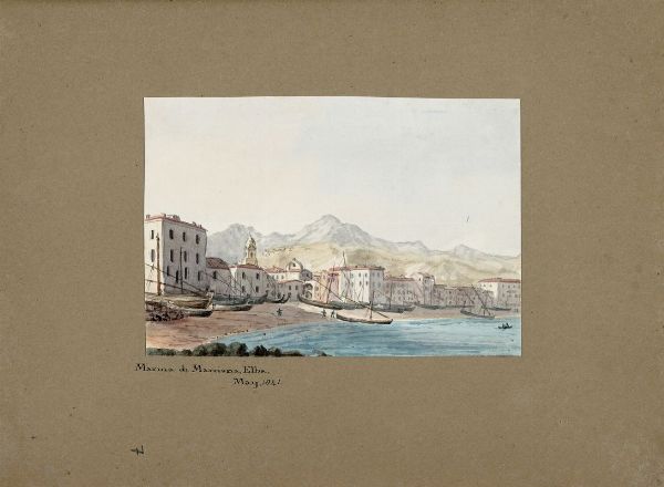 WOLFGANG SARTORIUS VON WALTERSHAUSEN : Album contenente 80 vedute di citt e isole italiane.  - Asta Libri, autografi e manoscritti - Associazione Nazionale - Case d'Asta italiane