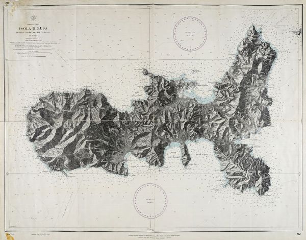 ISOLA D?ELBA/ rilievi eseguiti/ sotto la direzione del Capittano di Vascello G.B. MAGNAGHI/ Comandante il R. Piroscafo Washington...1883-84.  - Asta Libri, autografi e manoscritti - Associazione Nazionale - Case d'Asta italiane