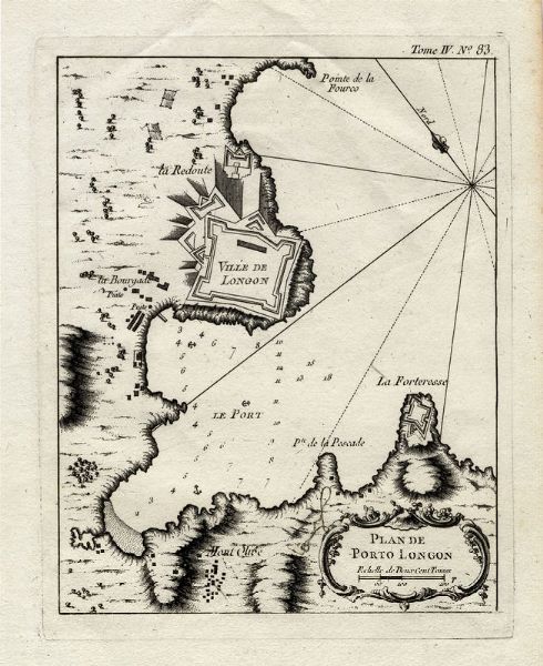 JACQUES NICOLAS BELLIN : Plan de Port Ferrare dans l'Ile d'Elbe / Plan de Porto Longon.  - Asta Libri, autografi e manoscritti - Associazione Nazionale - Case d'Asta italiane