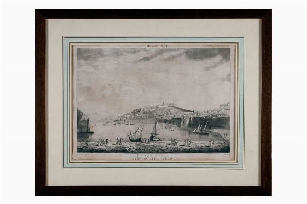 Vue de l'Ile d'Elbe [de Porto Ferraio et du Chateau].  - Asta Libri, autografi e manoscritti - Associazione Nazionale - Case d'Asta italiane