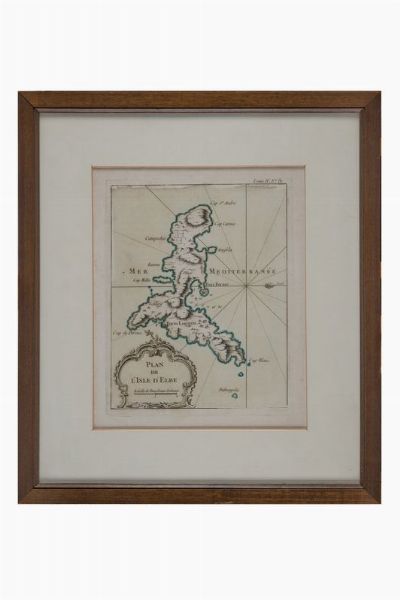 JACQUES NICOLAS BELLIN : Plan de l'Isle d'Elbe.  - Asta Libri, autografi e manoscritti - Associazione Nazionale - Case d'Asta italiane