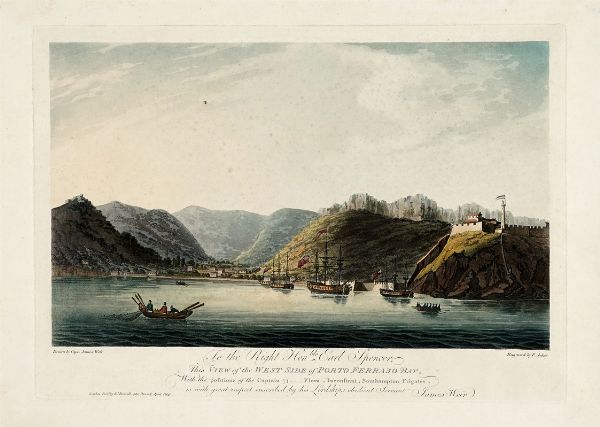 FRANCIS JUKES : Quattro vedute di Portoferraio.  - Asta Libri, autografi e manoscritti - Associazione Nazionale - Case d'Asta italiane