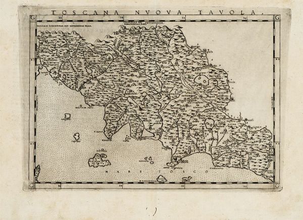 Girolamo Ruscelli : Toscana Nuova Tavola.  - Asta Libri, autografi e manoscritti - Associazione Nazionale - Case d'Asta italiane