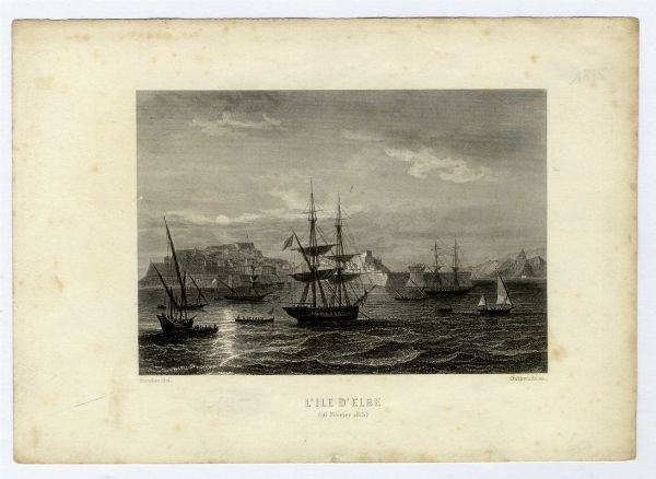 HENDRIK JOHANNES I VERSCHURING : PRESA DELLA PATRONA DI BISERTA. Veduta quando le 3 Galere di S.A.R. stavano leste p. aspettar le 3 di Bisertà  - Asta Libri, autografi e manoscritti - Associazione Nazionale - Case d'Asta italiane