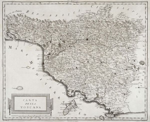 COSIMO ZOCCHI : CARTA / DELLA / TOSCANA.  - Asta Libri, autografi e manoscritti - Associazione Nazionale - Case d'Asta italiane