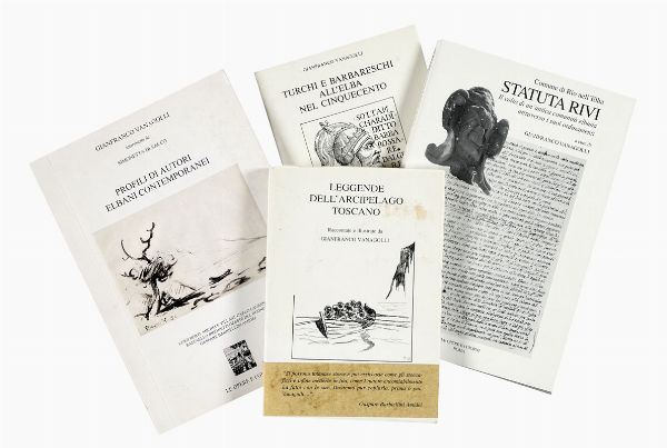 Lotto di 4 opere di Gianfranco Vanagolli riguardanti l'Elba e la Toscana.  - Asta Libri, autografi e manoscritti - Associazione Nazionale - Case d'Asta italiane