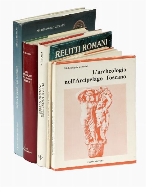 Lotto di 5 opere sull'origine dell'Elba di Michelangelo Zecchini, noto archeologo elbano.  - Asta Libri, autografi e manoscritti - Associazione Nazionale - Case d'Asta italiane