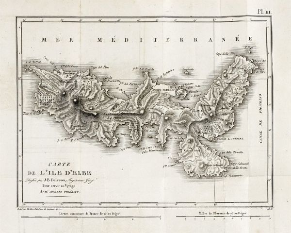 ARSENNE THIBAUT DE BERNEAUD : Voyage a l'isle d'Elbe suivi d'une notice sur les autres isles de la mer Tyrrhenienne.  - Asta Libri, autografi e manoscritti - Associazione Nazionale - Case d'Asta italiane