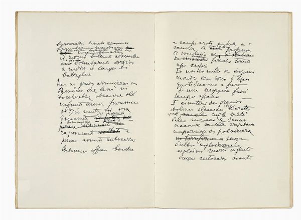 Filippo Tommaso Marinetti : Quarto d'ora di poesia della X Mas.  - Asta Libri, autografi e manoscritti - Associazione Nazionale - Case d'Asta italiane