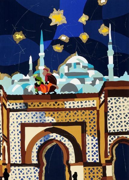 Le Mille e Una Notte. Introduzione di Angelo Airoli. Illustrazioni di Ugo Nespolo.  - Asta Libri, autografi e manoscritti - Associazione Nazionale - Case d'Asta italiane