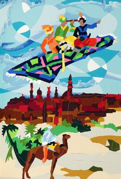 Le Mille e Una Notte. Introduzione di Angelo Airoli. Illustrazioni di Ugo Nespolo.  - Asta Libri, autografi e manoscritti - Associazione Nazionale - Case d'Asta italiane