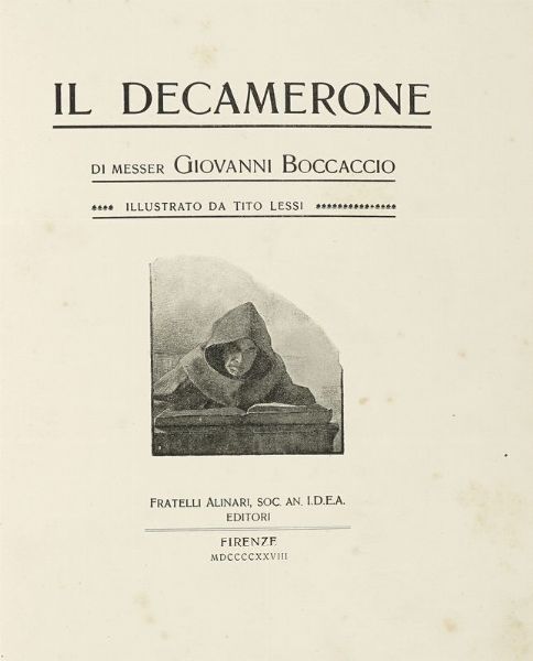 GIOVANNI BOCCACCIO : Il decamerone [...] illustrato da Tito Lessi.  - Asta Libri, autografi e manoscritti - Associazione Nazionale - Case d'Asta italiane