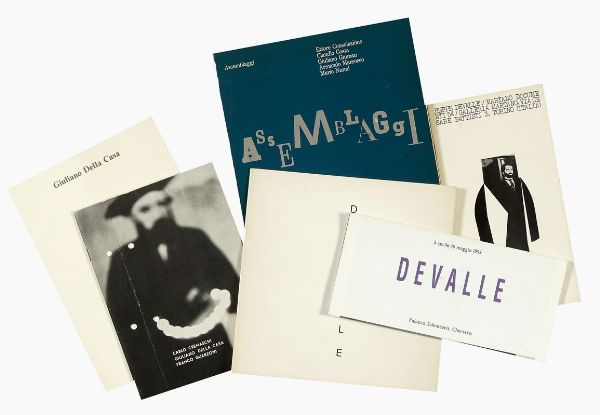 BEPPE DEVALLE : Raccolta di 17 opuscoli, cataloghi di mostre e opere su Beppe Devalle, Giuliano Della Casa e altri.  - Asta Libri, autografi e manoscritti - Associazione Nazionale - Case d'Asta italiane