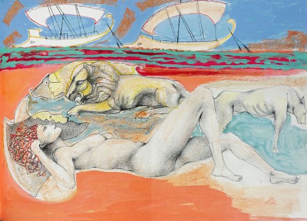 PUBLIUS VERGILIUS MARO : Eneide [...]. Illustrazioni di Ugo Attardi.  - Asta Libri, autografi e manoscritti - Associazione Nazionale - Case d'Asta italiane