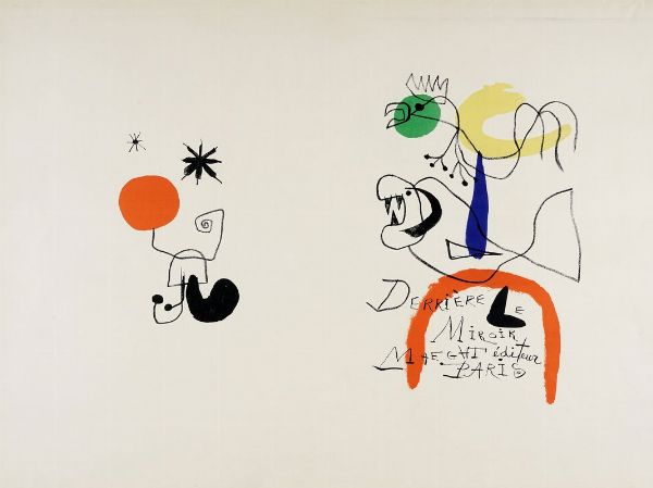 Joan Mir : Lotto composto di 4 manifesti di Mir.  - Asta Libri, autografi e manoscritti - Associazione Nazionale - Case d'Asta italiane