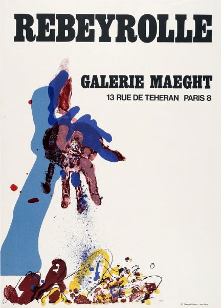 Paul Rebeyrolle : Lotto composto di 3 manifesti.  - Asta Libri, autografi e manoscritti - Associazione Nazionale - Case d'Asta italiane