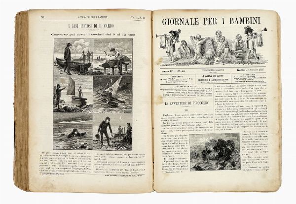 CARLO COLLODI : Giornale per i bambini.  - Asta Libri, autografi e manoscritti - Associazione Nazionale - Case d'Asta italiane