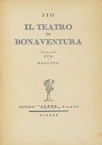 Sergio Tofano : Il teatro di Bonaventura.  - Asta Libri, autografi e manoscritti - Associazione Nazionale - Case d'Asta italiane