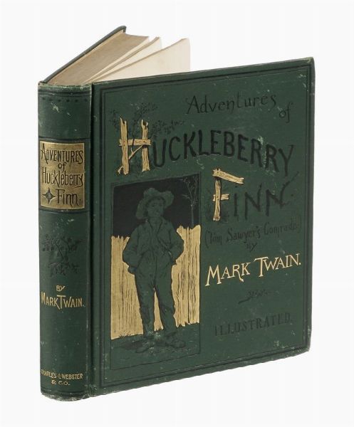MARK TWAIN : Adventures of Huckleberry Finn (Tom Sawyer's Comrade).  - Asta Libri, autografi e manoscritti - Associazione Nazionale - Case d'Asta italiane