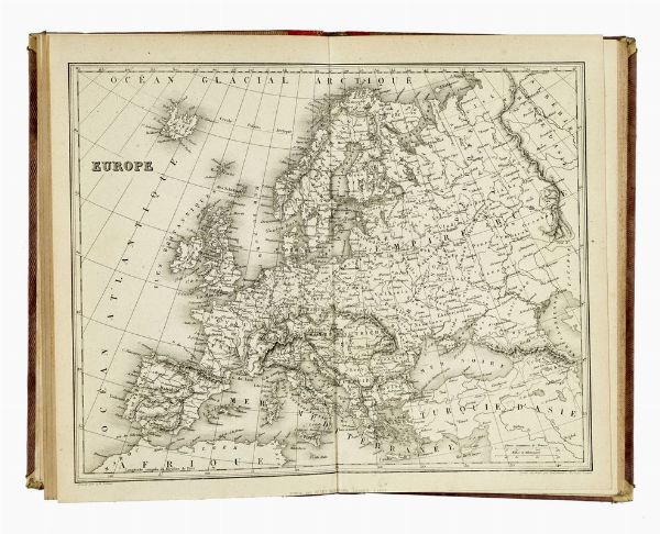 Adriano Balbi : Compendio di Geografia [...] conforme agli ultimi trattati di pace e alle pi recenti scoperte [...]. Tomo Primo (-Secondo) + Atlante.  - Asta Libri, autografi e manoscritti - Associazione Nazionale - Case d'Asta italiane