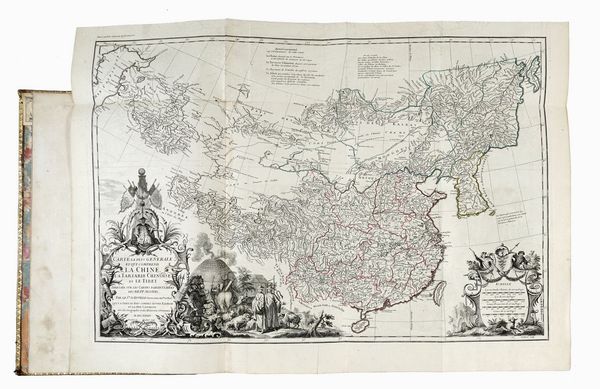 JEAN BAPTISTE DU HALDE : Description geographique historique, chronologique, politique, et physique de l'Empire de la Chine et de la Tartarie chinoise [...]. Tome premier (-quatrime).  - Asta Libri, autografi e manoscritti - Associazione Nazionale - Case d'Asta italiane