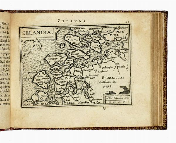 Abraham Ortelius : Breve compendio del Theatro Orteliano. Contenendo la delineatione de tutti li regioni principali, del mondo, stampate in tavole piccole, et illustrate con brevi declarationi.  - Asta Libri, autografi e manoscritti - Associazione Nazionale - Case d'Asta italiane