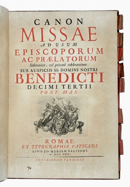 Canon Missae Pontificalis ad usum episcoporum ac praelatorum...  - Asta Libri, autografi e manoscritti - Associazione Nazionale - Case d'Asta italiane