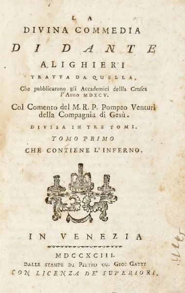 DANTE ALIGHIERI : La Divina Commedia illustrata nei luoghi e nelle persone.  - Asta Libri, autografi e manoscritti - Associazione Nazionale - Case d'Asta italiane