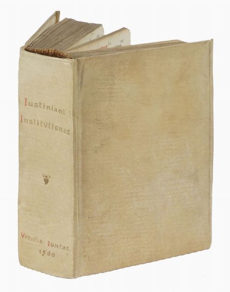 Institutiones iuris civilis D. Iustiniani imp. accuratissime recognitae, atque emendatae...  - Asta Libri, autografi e manoscritti - Associazione Nazionale - Case d'Asta italiane