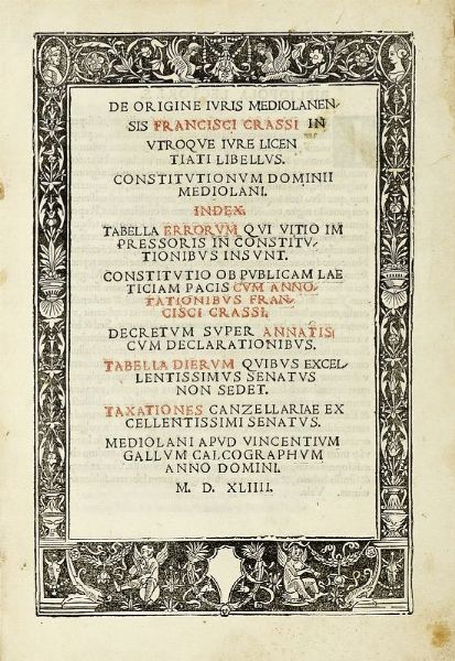 Constitutiones dominii Mediolanensis.  - Asta Libri, autografi e manoscritti - Associazione Nazionale - Case d'Asta italiane
