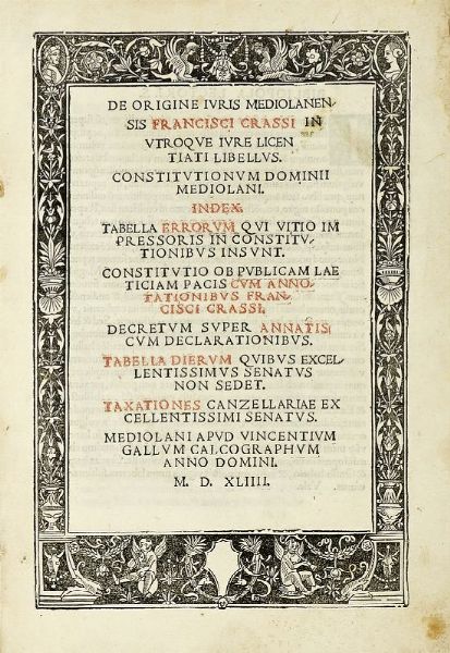 Constitutiones dominii Mediolanensis.  - Asta Libri, autografi e manoscritti - Associazione Nazionale - Case d'Asta italiane
