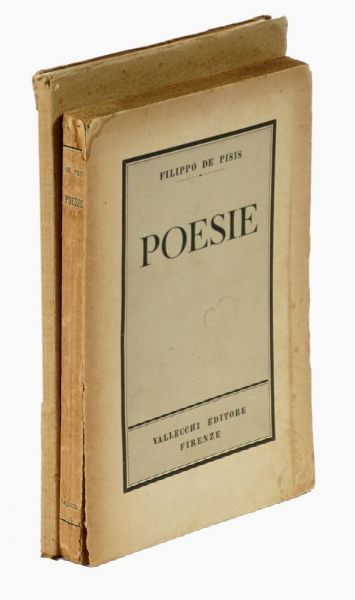 Filippo de Pisis : Dedica autografa su libro Filippo de Pisis, Poesie.  - Asta Libri, autografi e manoscritti - Associazione Nazionale - Case d'Asta italiane